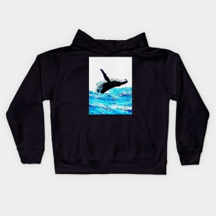 humpback whale Breaching Kids Hoodie